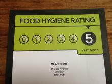 Mr Delicious Hog Roast Food Hygiene Certificate